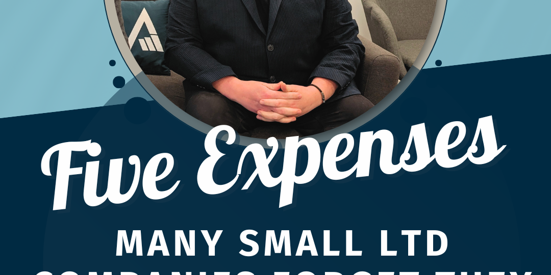 1 Graphic showing a picture of Kevin and 'Five expenses many small ltd companies forget they can claim.'